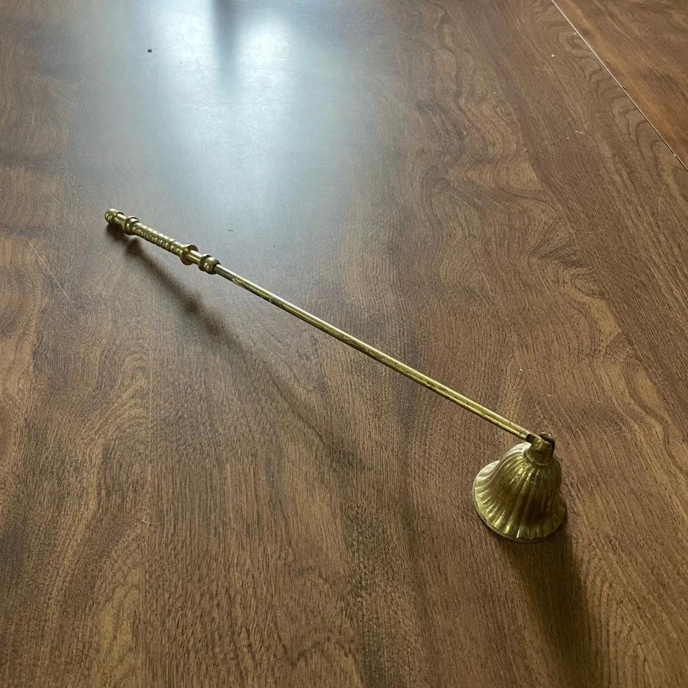 Vintage Brass Candle Snuffer with Shell Base - Home Accents